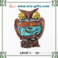 New products 2015 polyresin souvenirs Owl shape wall hanging